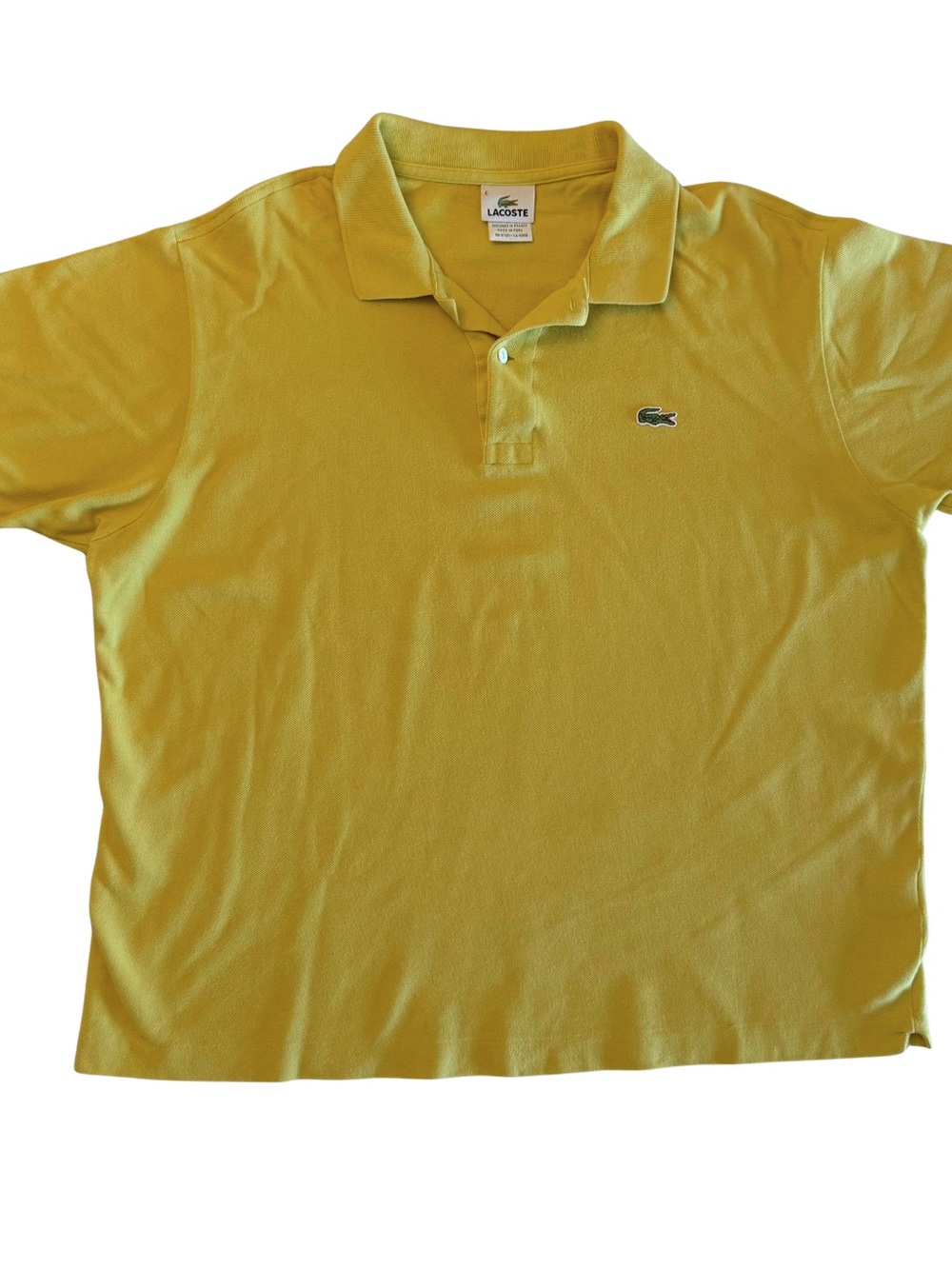 Lacoste Men's Yellow Pique Polo